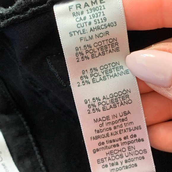 FRAME Ali High Rise Cigarette Stirrup Jeans in Black - Picture 11 of 16